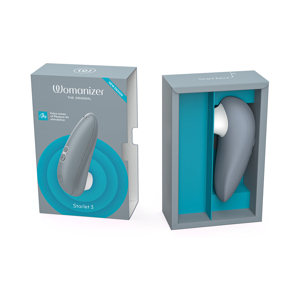 Womanizer Starlet 3 Rechargeable Silicone Compact Pleasure Air Clitoral Stimulator Gray - Fantasies Boutique