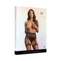 Shots Le Desir Bliss Kiss-Patterned Fishnet Garter belt Black O/S - Fantasies Boutique