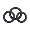 Selopa 3 Ring Circus Cock Ring Set Silicone Black - Fantasies Boutique