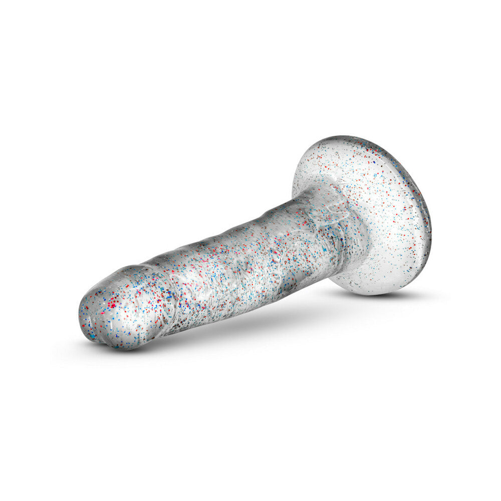 Naturally Yours 5.5 in. Glitter Dong Realistic Dildo Sparkling Clear - Fantasies Boutique
