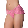 Magic Silk Pheromone Panties Mesh & Lace Boy Short 2-Pack Lilac/Rose L/XL