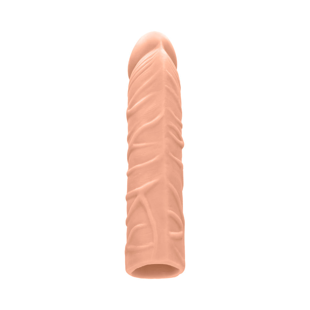 RealRock Realistic Veiny 7 in. Penis Sleeve Extender Beige - Fantasies Boutique