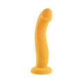 Gender X Sweet Embrace Vibrating 7 in. Dildo and Jock-Style Strap-On Harness Set Yellow/Black - Fantasies Boutique