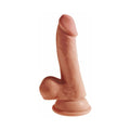 King Cock Plus 6.5 in. Triple Density Cock With Balls Realistic Suction Cup Dildo Tan - Fantasies Boutique