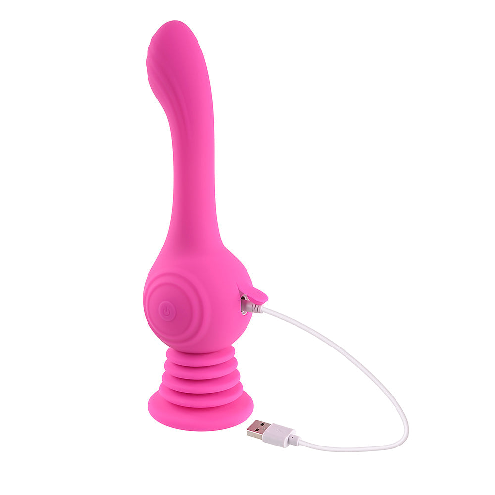 Evolved Gyro Vibe Rechargeable Gyrating Silicone Vibrator Pink - Fantasies Boutique