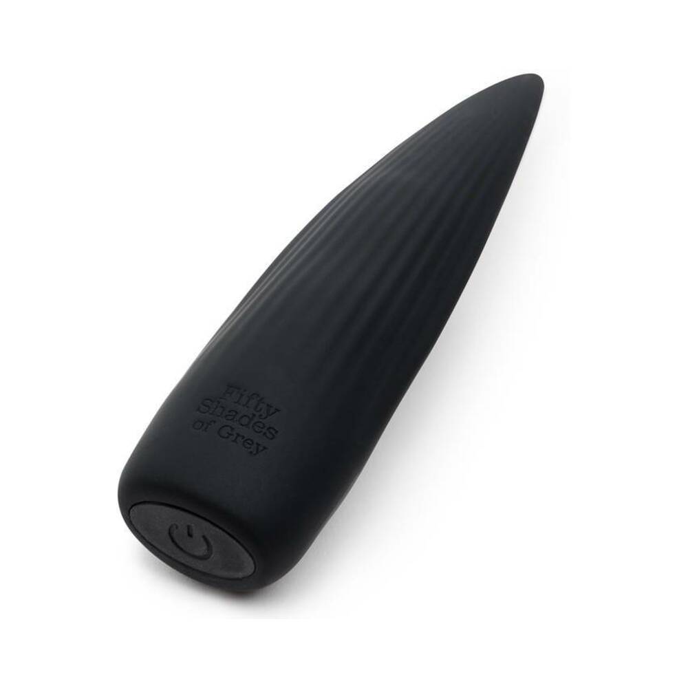 Fifty Shades of Grey Sensation Rechargeable Silicone Flickering Tongue Vibrator Black - Fantasies Boutique