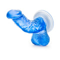 B Yours Sweet 'n Hard 8 Realistic 6.5 in. Dildo with Balls Blue - Fantasies Boutique
