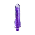 Glow Dicks Molly Color Changing 8 in. Vibrating Dildo Glitter Purple - Fantasies Boutique