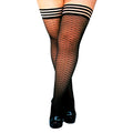 Kixies Dana Lynn Ribbed Thigh-High Black Size D - Fantasies Boutique
