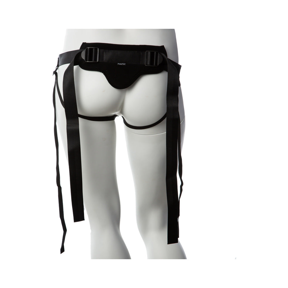 Gender Fluid Skylar Adjustable Strap-On Harness Black - Fantasies Boutique