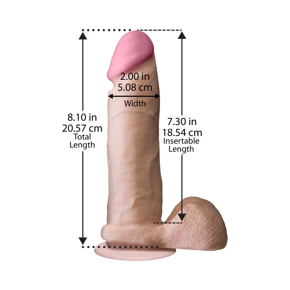 The Realistic Cock - UR3 - 8 Inch White - Fantasies Boutique