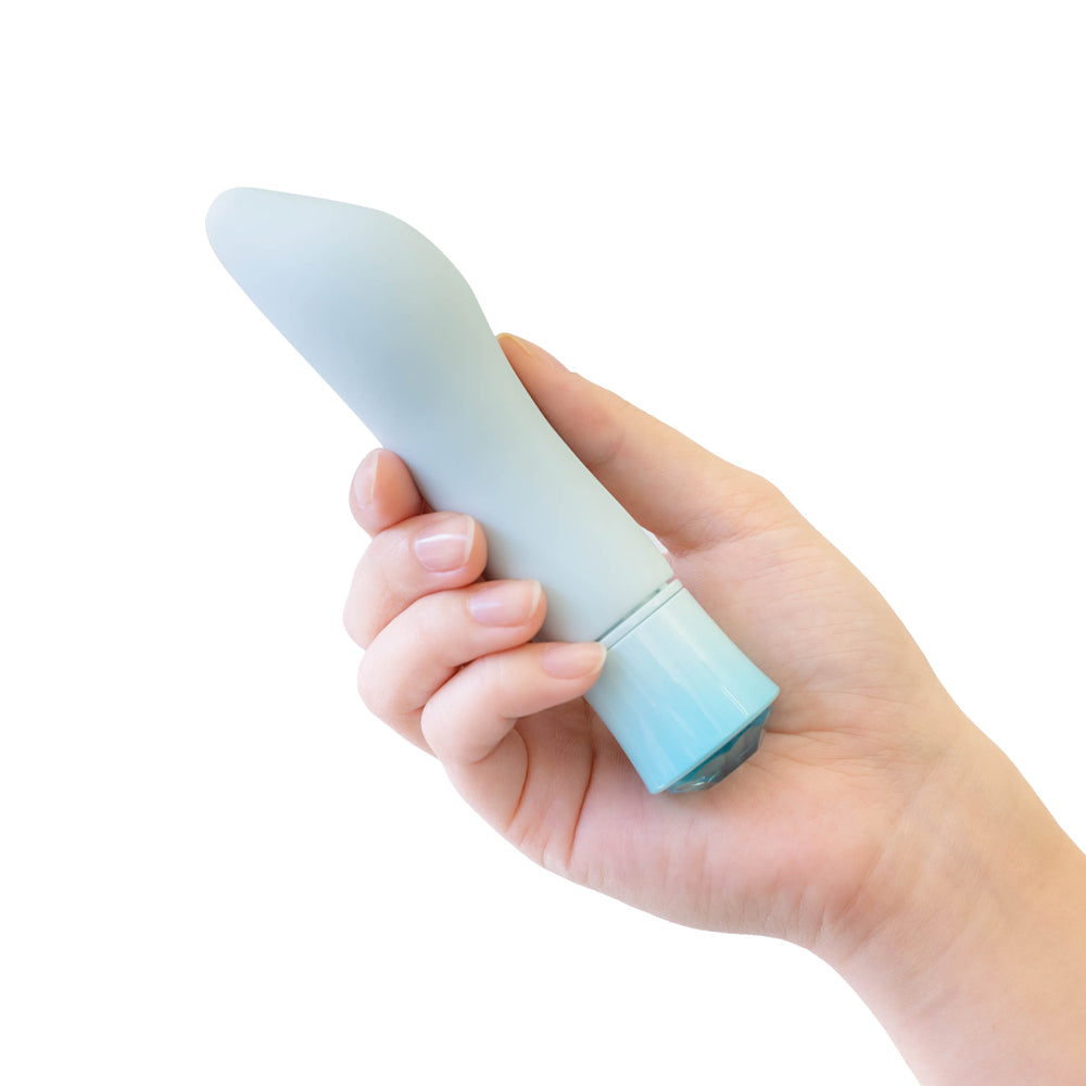 Blush Oh My Gem Ardor Rechargeable Warming Silicone Tapered Vibrator Aquamarine - Fantasies Boutique