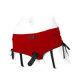 SpareParts Sasha Cinch Booty Short Harness Red/Black Size 2XL