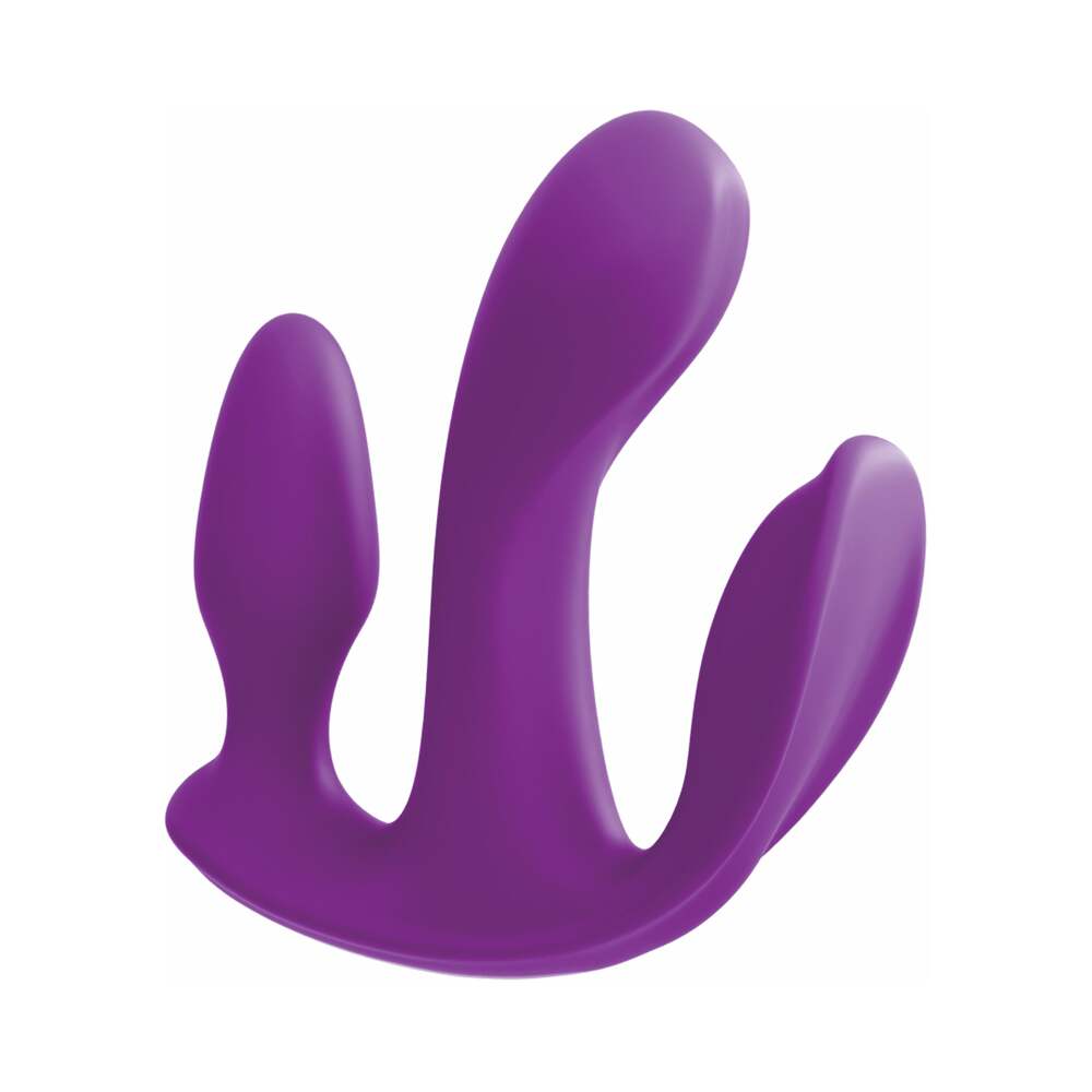 3Some Total Ecstasy Triple Stimulation Silicone Vibrator Purple - Fantasies Boutique
