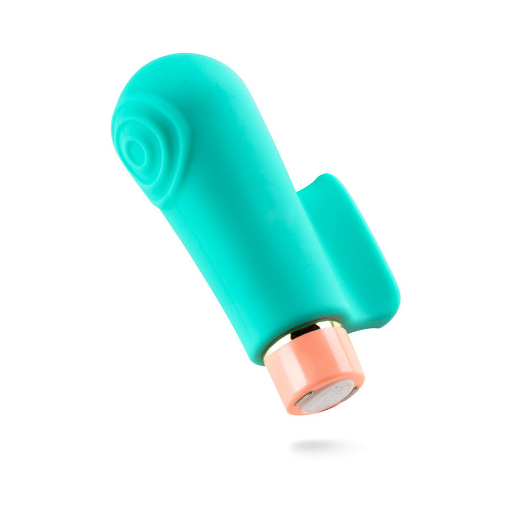 Aria Sensual AF Rechargeable Silicone Mini Vibrator Teal - Fantasies Boutique