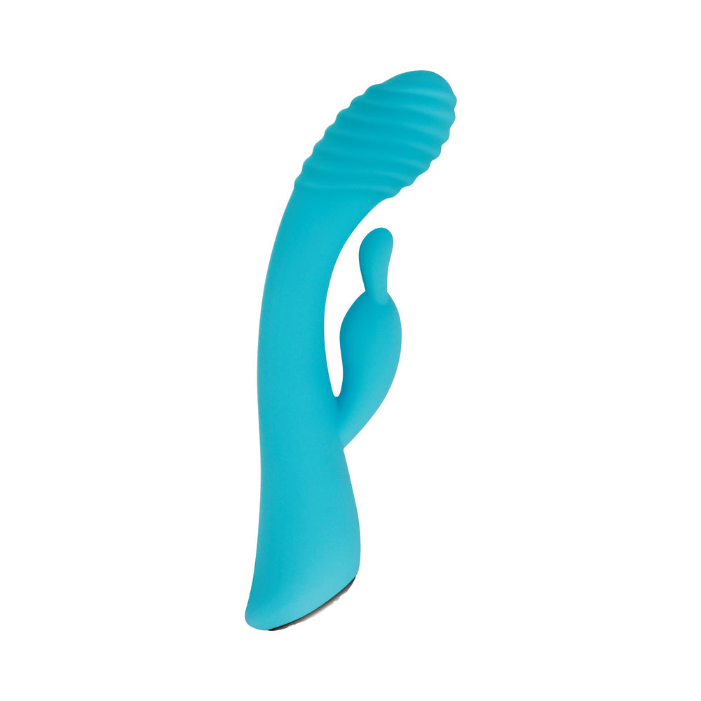 Evolved Aqua Bunny Rechargeable Silicone Rabbit Vibrator Teal - Fantasies Boutique
