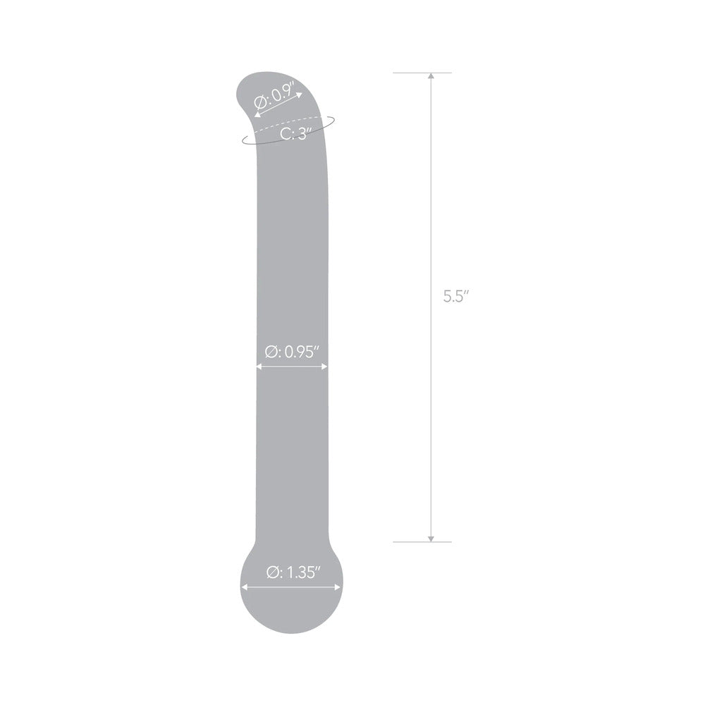 Glas 6.75 in. Purple G-Spot Tickler Glass Dildo - Fantasies Boutique