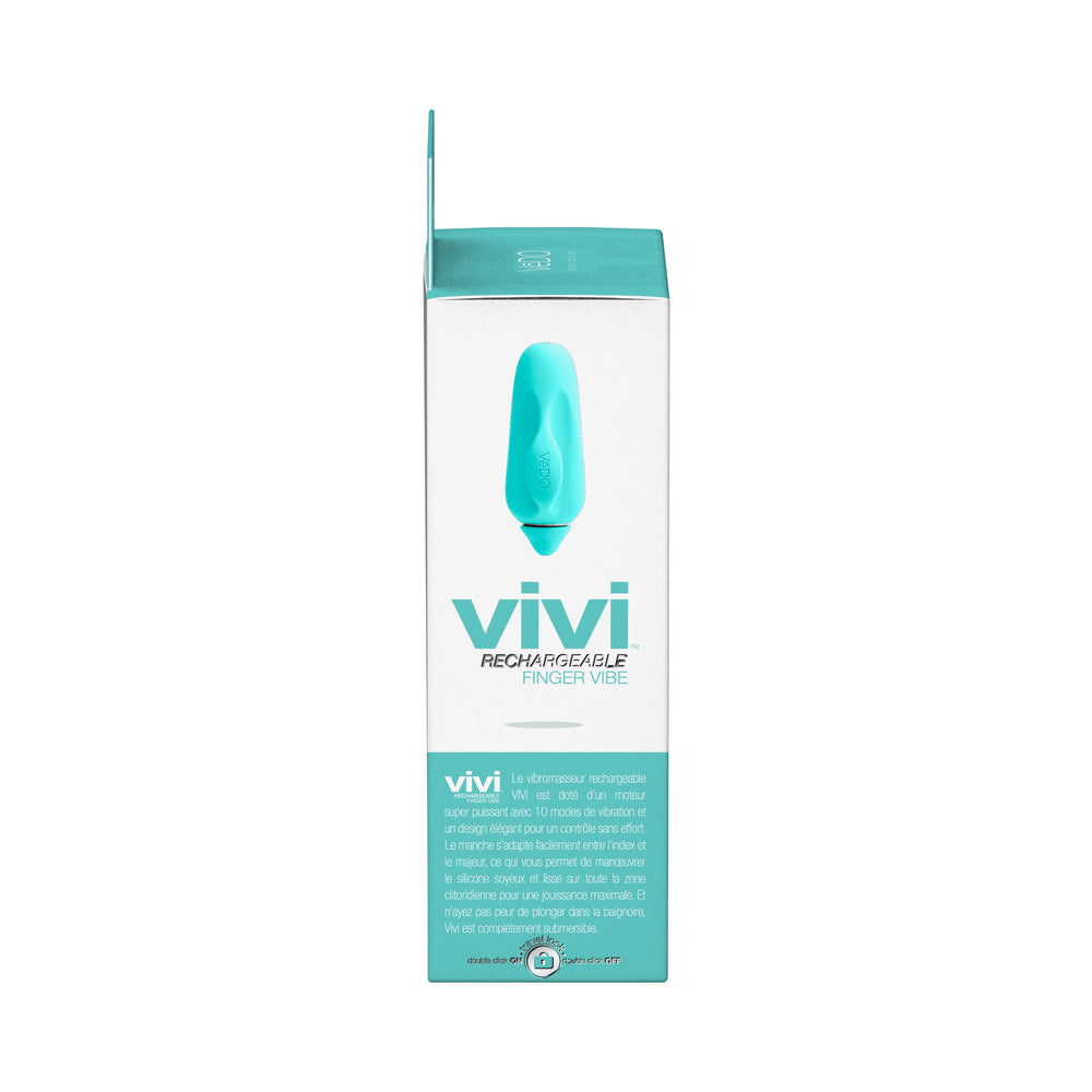 Vedo Vivi Rechargeable Finger Vibe Tease Me Turquoise