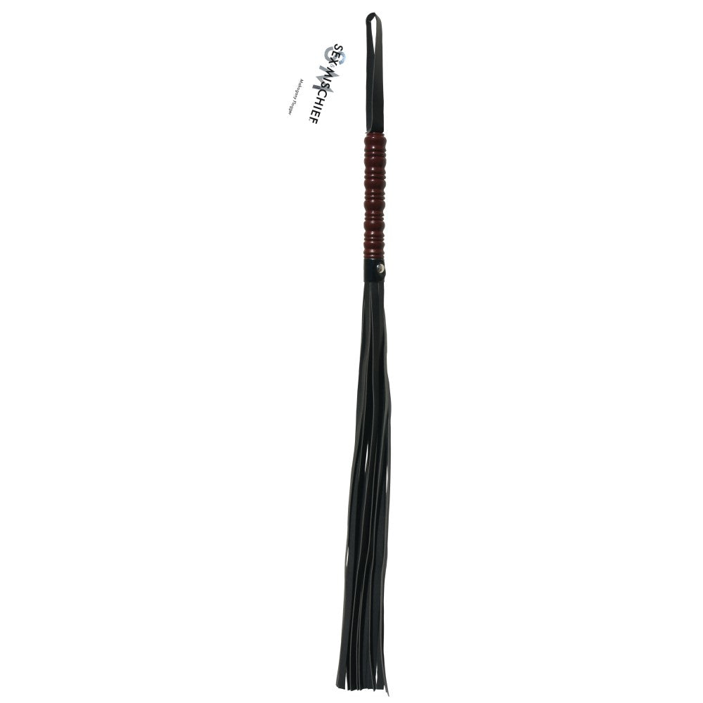 Sportsheets Sex & Mischief Mahogany Flogger Black - Fantasies Boutique