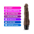 Dr. Skin Vibe 4 Realistic 8 in. Vibrating Dildo Brown - Fantasies Boutique