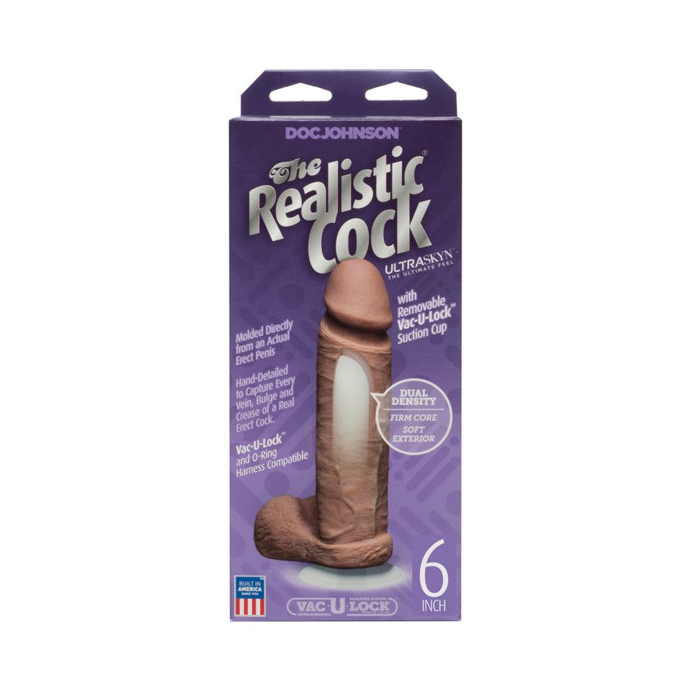 The Realistic Cock - UR3 - 6 Inch Brown - Fantasies Boutique