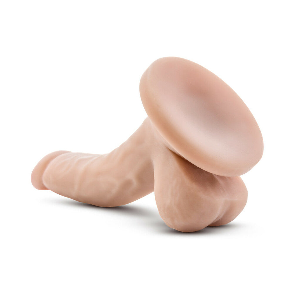 Dr. Skin Mini Realistic 4 in. Dildo with Balls Beige - Fantasies Boutique