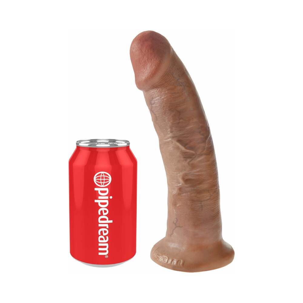 King Cock 9 in. Cock Realistic Dildo With Suction Cup Tan - Fantasies Boutique