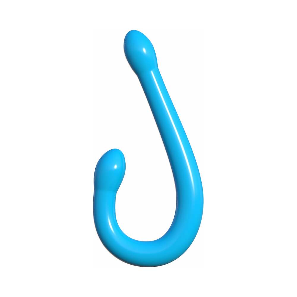 Pipedream Classix Double Whammy 17.25 in. Flexible Dual-Ended Dildo Blue - Fantasies Boutique