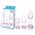 Glas Rosebud 3-Piece Glass Anal Plug Set - Fantasies Boutique