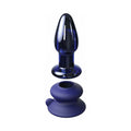 Icicles No. 85 Rechargeable Remote-Controlled Vibrating Anal Plug With Suction Cup Blue - Fantasies Boutique