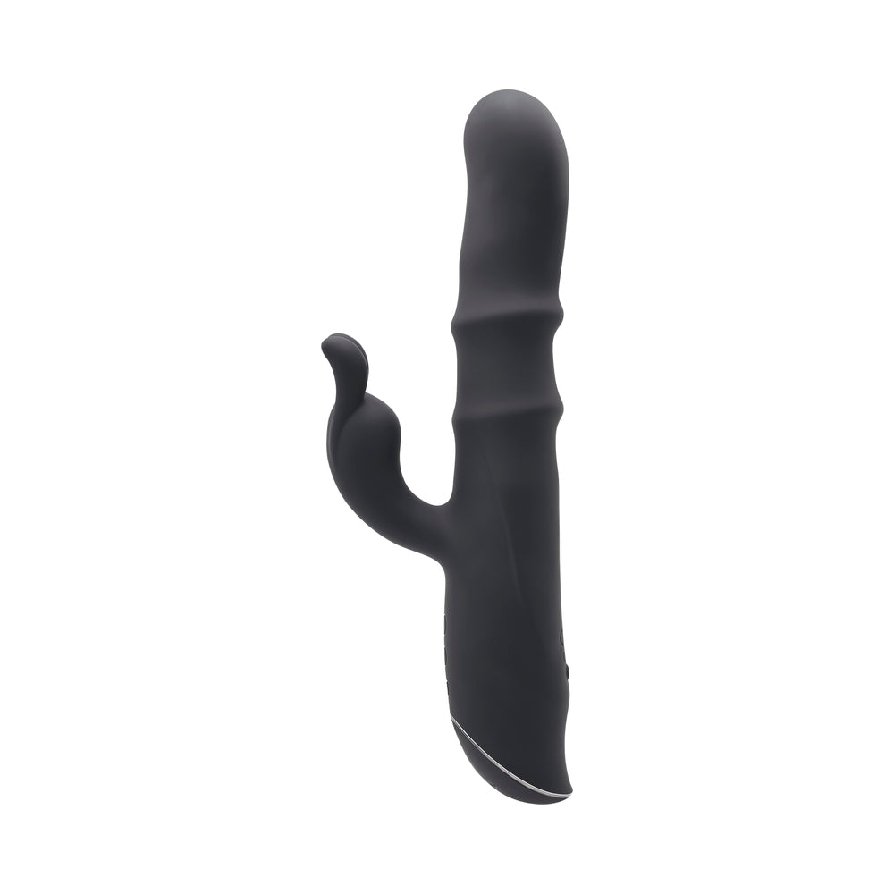 Evolved Ringmaster Rechargeable Dual Stim Vibe Silicone Black - Fantasies Boutique
