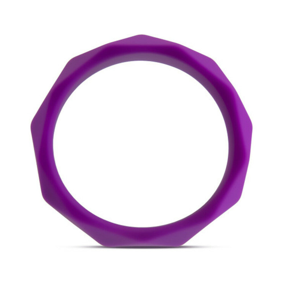 Blush Wellness Geo Silicone Cockring Purple - Fantasies Boutique