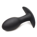 Curve Toys Rooster Rumbler Vibrating Silicone Anal Plug Medium Black - Fantasies Boutique