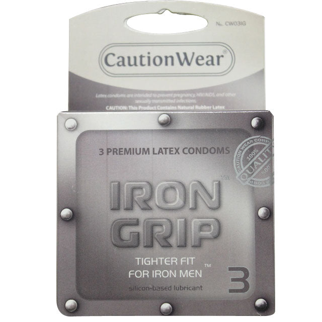 Caution Wear Iron Grip Condoms (3 pack) - Fantasies Boutique