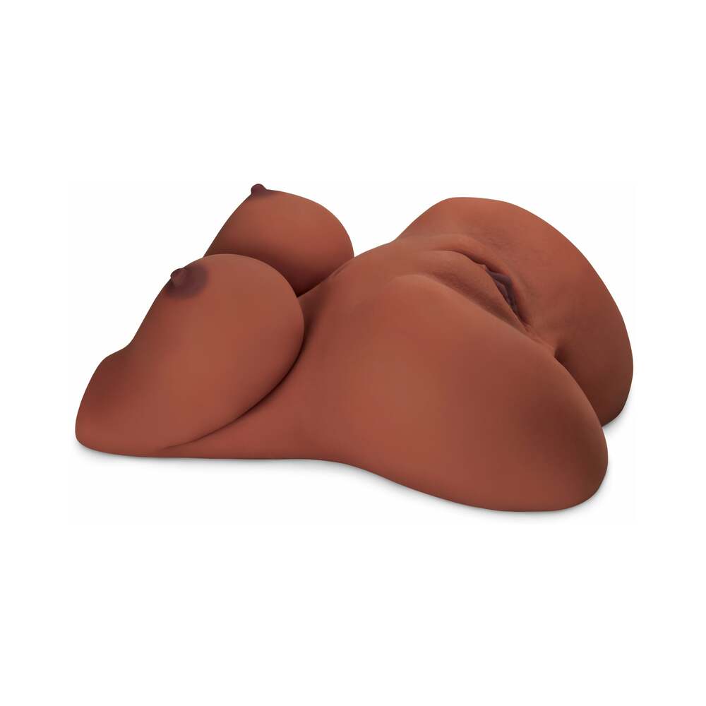 PDX Plus EZ Bang Torso Dual Entry Masturbator Brown - Fantasies Boutique