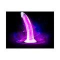Neo Elite Glow in the Dark Light 7 in. Silicone Dual-Density Dildo Neon Purple - Fantasies Boutique