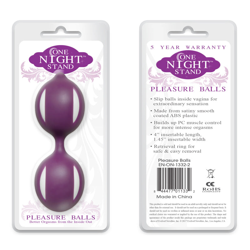 Evolved One Night Stand Pleasure Balls Kegel Trainer Purple - Fantasies Boutique