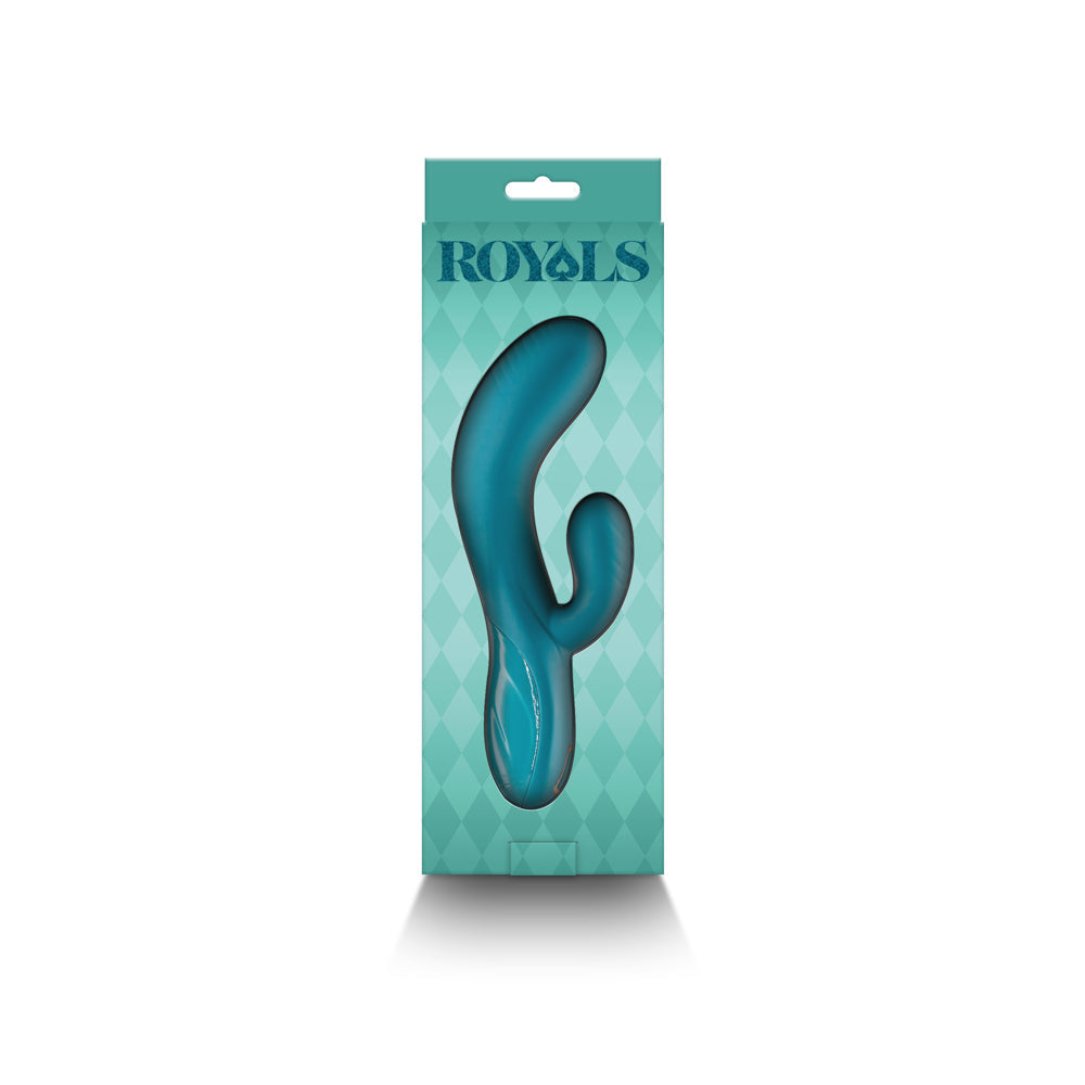 Royals Regent Rabbit Vibrator Metallic Green - Fantasies Boutique