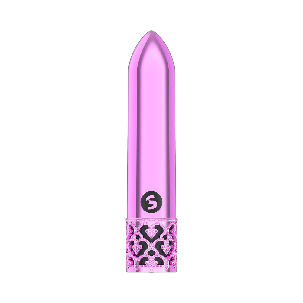 Shots Royal Gems Glitz Rechargeable ABS Bullet Vibrator Pink - Fantasies Boutique