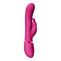 VIVE MAY Rechargeable Dual Pulse-Wave Silicone Rabbit Vibrator Pink - Fantasies Boutique