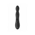 VIVE NIVA Rechargeable 360° Rotating Silicone Rabbit Vibrator Black - Fantasies Boutique