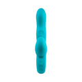 FemmeFunn Klio Rechargeable Silicone Triple Action Thumping Rabbit Vibrator Turquoise - Fantasies Boutique