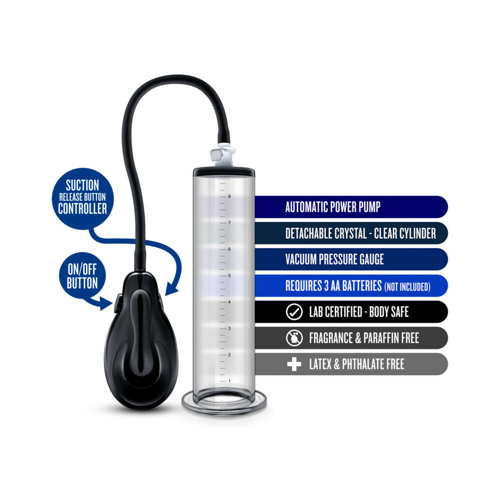 Blush Performance VX9 Auto Penis Pump Clear - Fantasies Boutique