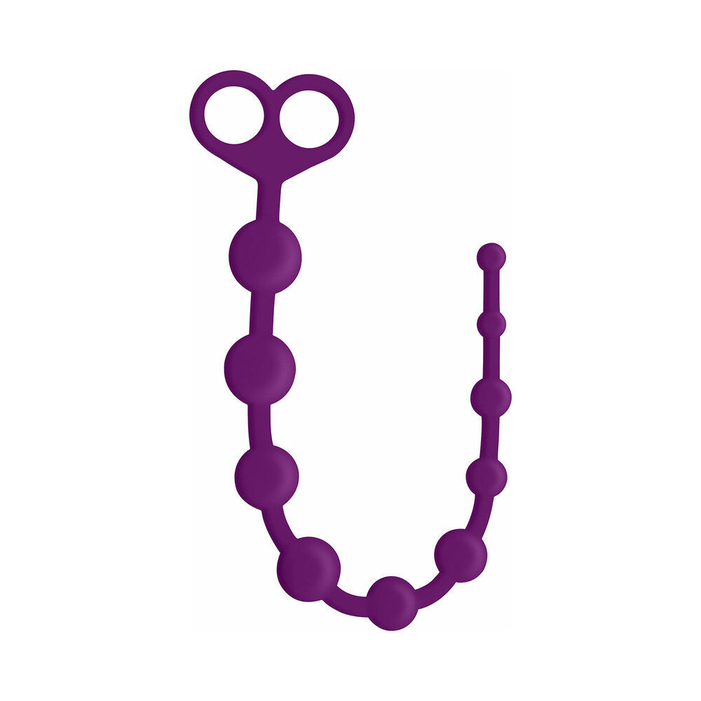 Curve Toys Gossip Perfect 10 Silicone Anal Beads Violet - Fantasies Boutique