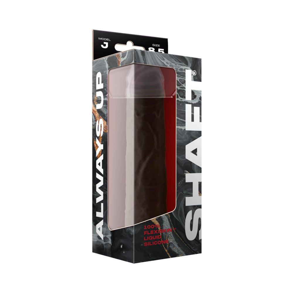 Shaft Model J: 8.5 in. Dual Density Silicone Dildo Mahogany - Fantasies Boutique