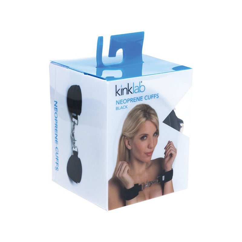 Kinklab Neoprene Black on Black Cuffs - Fantasies Boutique