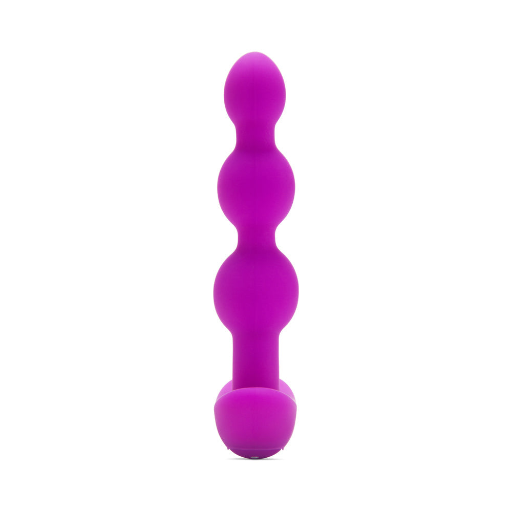 b-Vibe Triplet Rechargeable Remote-Controlled Vibrating Anal Beads Plug Fuchsia - Fantasies Boutique