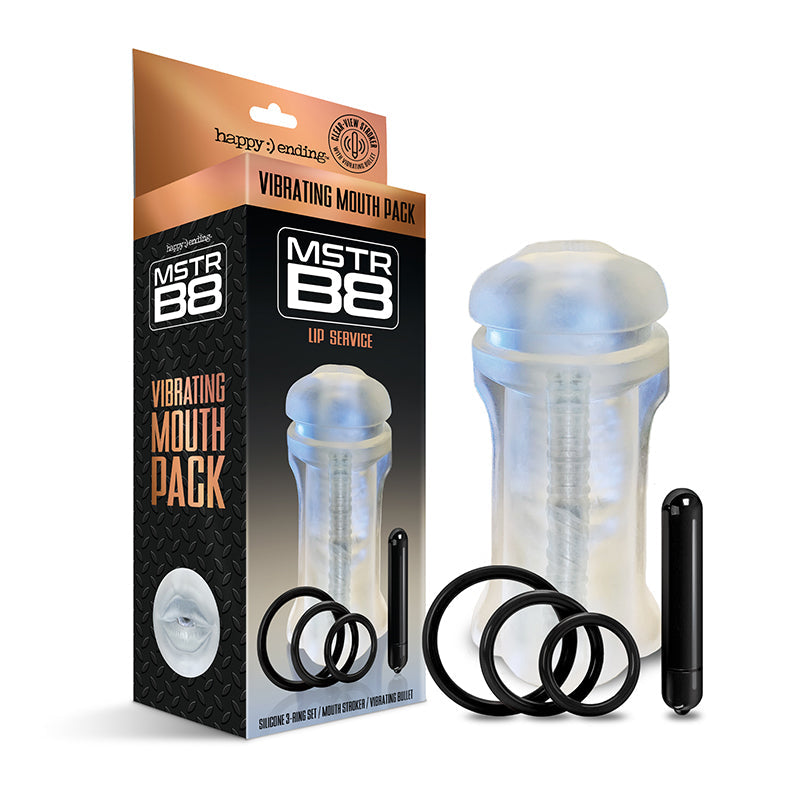 Happy Ending Mstr B8 Vibrating Oral Pack - Lip Service - Fantasies Boutique