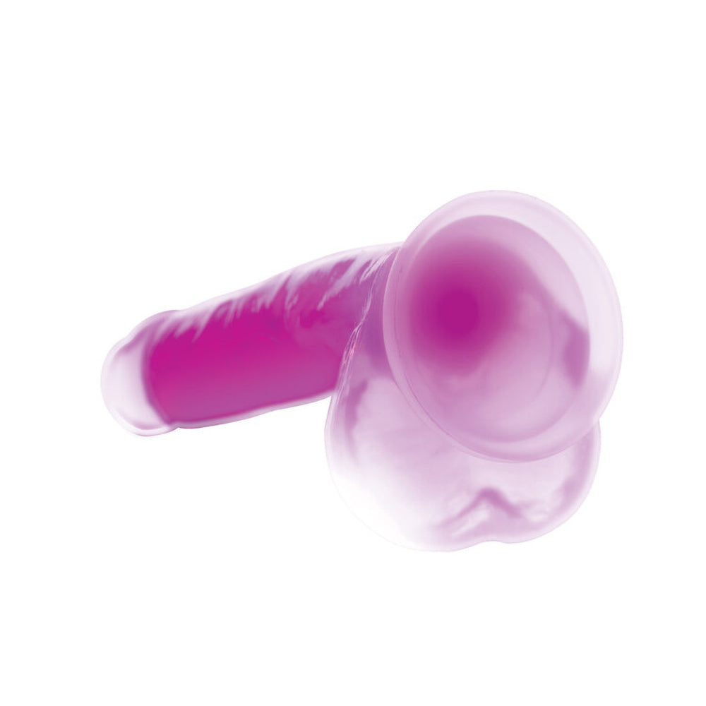 Lollicock Glow-in-the-Dark 7 in. Silicone Dildo with Balls Purple - Fantasies Boutique