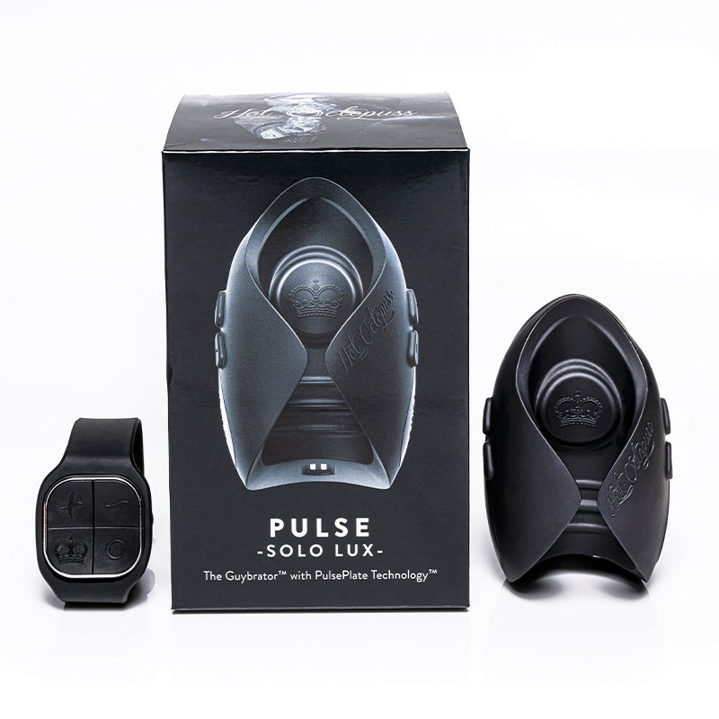 Hot Octopuss Pulse Solo Lux Rechargeable Remote-Controlled Vibrating Stroker Black - Fantasies Boutique
